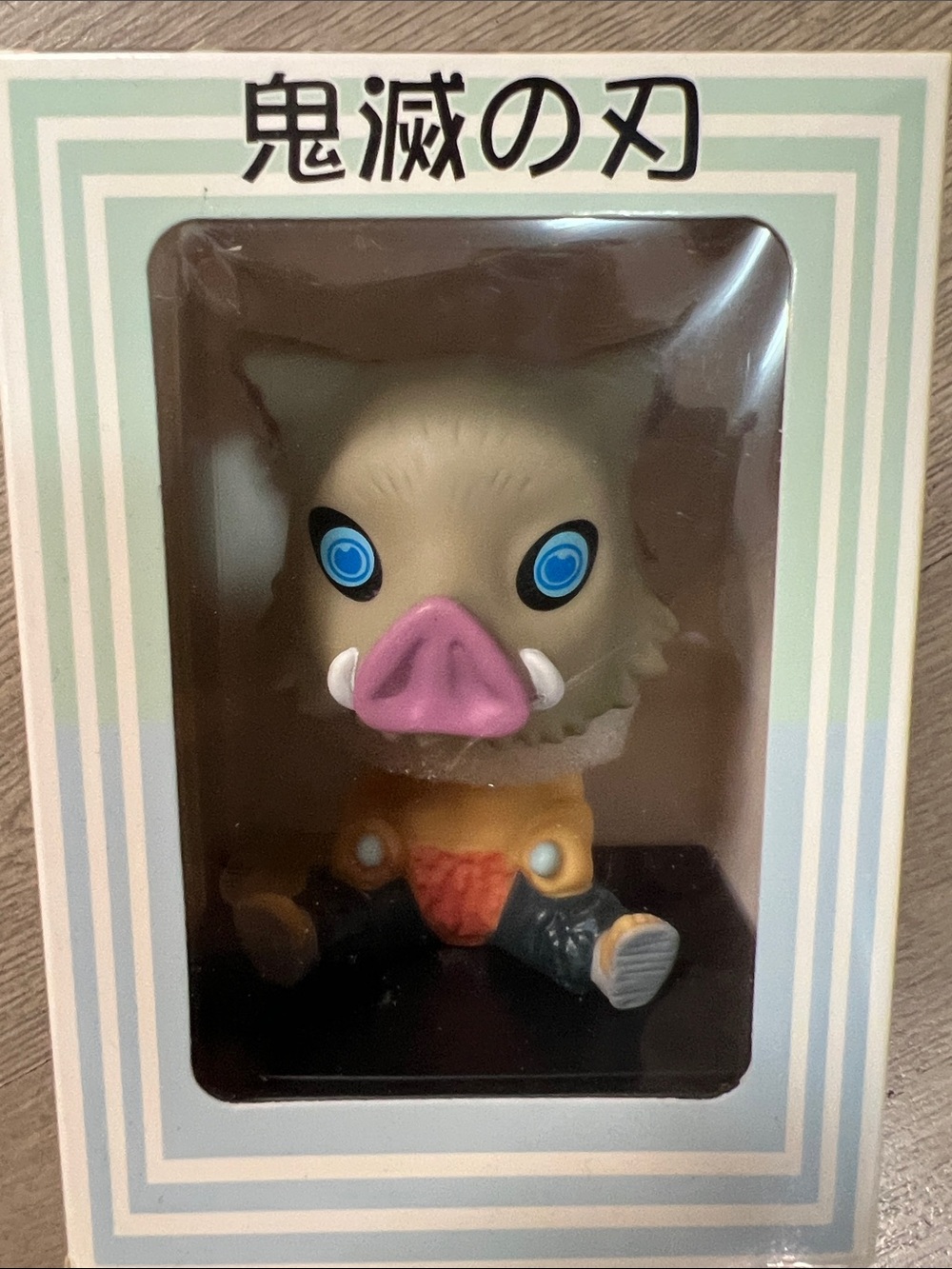 Inosuke Boar Mask Small Pet Figurine Plush - Tan, Pink